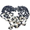Image 8 : Multi-Strand Onyx and Coin Pearl Necklace .925