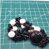 Image 10 : Multi-Strand Black Onyx & Coin Pearl Bracelet