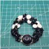 Image 11 : Multi-Strand Black Onyx & Coin Pearl Bracelet