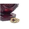 Image 8 : Red Tourmaline Dome Ring w/Multi-Color Tourmaline Shoulders