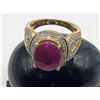 Image 11 : Large Ruby and Diamond Swirl Ring