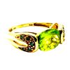 Image 4 : East-West Peridot and Blue Diamond Ring