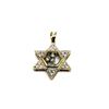 Image 2 : Star of David Pendant Featuring Floating Diamonds 14K