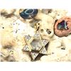 Image 8 : Star of David Pendant Featuring Floating Diamonds 14K
