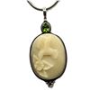 Image 7 : "Offerings" Carved Hummingbird & Peridot Necklace