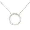 Image 2 : 18K Diamond Circle Necklace Adjustable