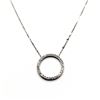 Image 3 : 18K Diamond Circle Necklace Adjustable