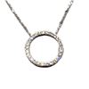 Image 4 : 18K Diamond Circle Necklace Adjustable