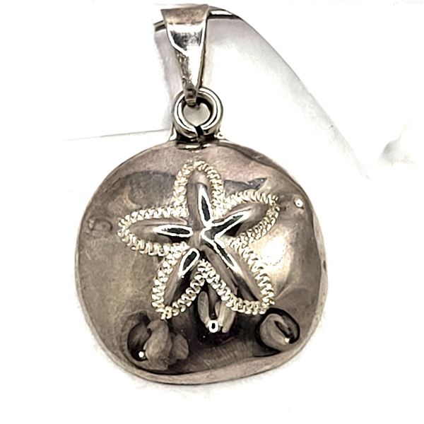Vintage Taxco TS-48 Sterling Silver Sand Dollar Pendant