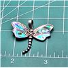 Image 10 : Dragonfly Pendant in Abalone and Sterling Silver