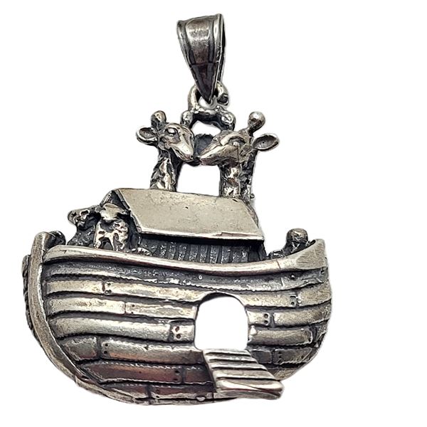 Vintage 3D "Noah's Ark" Pendant .925