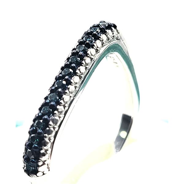 Blue and White Diamond Square Pendant-Match 116