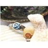 Image 11 : Swiss Blue Topaz Unisex Ring with Designer Features