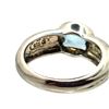 Image 3 : Swiss Blue Topaz Unisex Ring with Designer Features