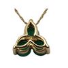 Image 3 : Emerald Trefoil Pendant on chain