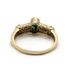 Image 5 : Oval-Cut Emerald Ring with Diamond Shoulders