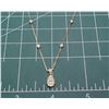 Image 10 : 18K Diamond Cluster Drop Station Necklace