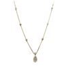 Image 1 : 18K Diamond Cluster Drop Station Necklace