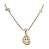 Image 4 : 18K Diamond Cluster Drop Station Necklace