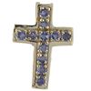 Image 1 : 14K Yellow Gold Cross with Genuine Tanzanite