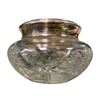 Image 2 : Vintage 925 Sterling Silver And Lion Stamped Lidded Pinwheel Crystal Glass Jar