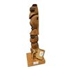 Image 2 : Vintage First Nations Hand-Carved & Painted Eagle And Man Totem Pole