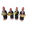 Image 1 : 4X Handmade Clay Shriner Musicians