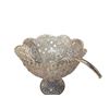 Image 2 : Large Cut Crystal Glass Pedestal Punch Bowl With Ladle