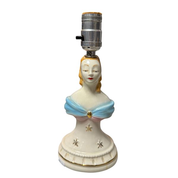 Vintage Lady Bust Table Lamp