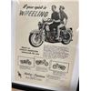Image 2 : Vintage Framed Harley Davidson Paper Advertisement