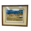 Image 1 : Framed Print Of Boats On Shore, Signed By Artist 83 Of 275
