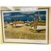 Image 2 : Framed Print Of Boats On Shore, Signed By Artist 83 Of 275