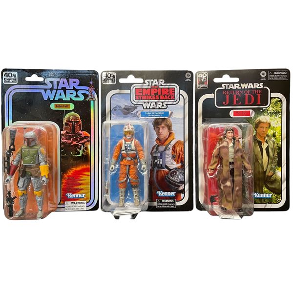 3 Star Wars Action Figures, In Original Blister Packs