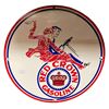 Image 1 : Vintage Porcelain On Steel Red Crown Gasoline Advertising Sign