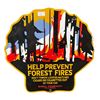 Image 1 : Vintage Porcelain On Steel Help Prevent Forest Fires Shell Advertising Sign