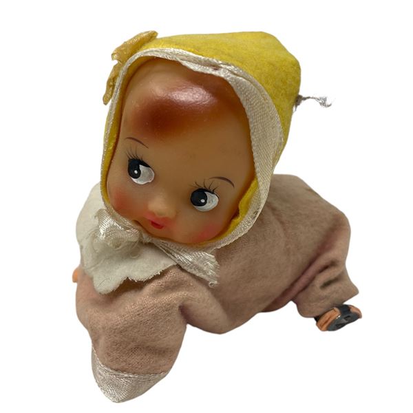Vintage Wind Up Crawling Baby Toy, In Original Box