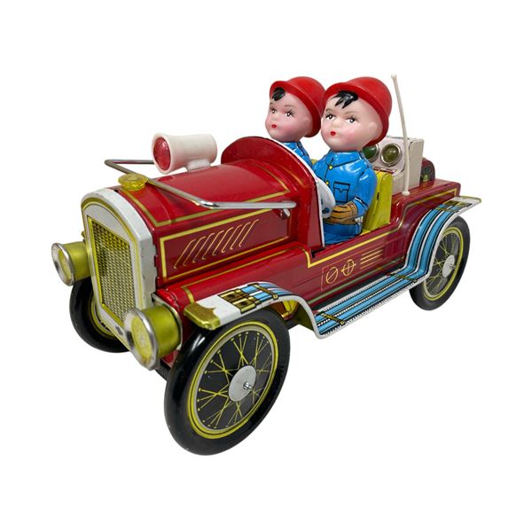 Vintage Battery Operated Fire Chief Toy, In Original Box