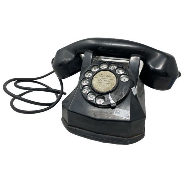Vintage Black Rotary Telephone