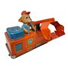 Image 2 : Vintage Tin Litho Dog Train Conductor Toy