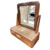 Image 1 : Vintage Tabletop Wooden Vanity Mirror With Drawer