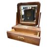 Image 2 : Vintage Tabletop Wooden Vanity Mirror With Drawer