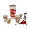 Image 1 : Vintage Cocktail Shaker With Glasses & Liquor Pourer