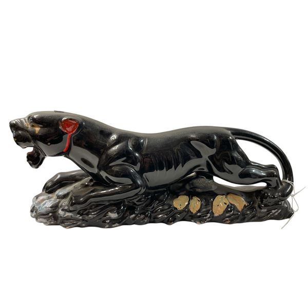 Vintage Porcelain Black Panther