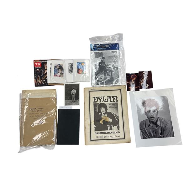 Assortment Of Bob Dylan Paper Ephemera, Books, Pictures, Etc..
