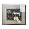 Image 1 : Framed Watercolor "Silos" By Hyman Warsager