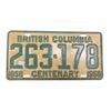 Image 1 : 1958 British Columbia Centenary License Plate