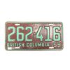 Image 1 : 1959 British Columbia Centenary License Plate