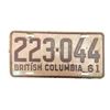 Image 1 : 1961 British Columbia Centenary License Plate