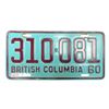 Image 1 : 1960 British Columbia Centenary License Plate