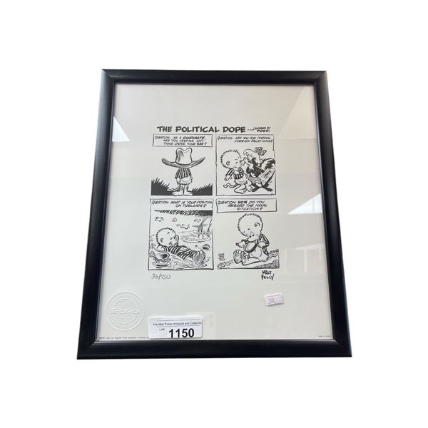 Framed "The Political Dope" Print, 36 Of 750